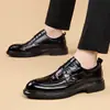 Zapatos Formales de Cuero de Negocios Estilo Nuevo, Zapatos de Hombre de Cuero Genuino, Zapatos Derby Británicos Casuales para Novio, Zapatos Transpirables para Boda