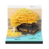 Árbol de Regalos Culturales Creativos Transfronterizos Escultura de Papel Casa del Árbol Calendario Decoración de Escritorio de Oficina Bloc de Notas Estéreo 3D