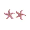 2025 Nuevos Pendientes de Moda Creativa con Diseño Simple de Acero Inoxidable con Goteo de Aceite Estrella de Mar de Playa Pendientes de Estrella de Cinco Puntas