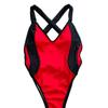 Bikini Sexy de Una Pieza para Mujer de Verano, Transfronterizo, Cuello en V, Ajustado, Estilo Europeo y Americano, Diseño Sexy con Empalme, Espalda Descubierta