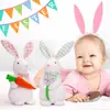 Nuevo conejo de Pascua transfronterizo muñeco de pie muñeco lindo decoración de fiesta navideña decoraciones para el hogar