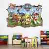 Pegatinas de Pared de Dibujos Animados Transfronterizas de Comercio Exterior Pegatinas de Pared Estéreo 3D Dibujos Animados Paw Patrol Pinturas Decorativas Habitación de Niños Venta al por Mayor