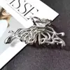 Estilo Coreano Clipe Borboleta Líquido Grande Clipe Tubarão de Metal Simples Elegante Clipe de Cabelo para Nuca Presilha de Cabelo