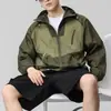 Juvenil Moderno Versátil Bloqueo de Color Nueva Alta Calidad Protección Solar Ropa Estándar Hombre Moda Exterior Verano Chaqueta con Cremallera y Capucha