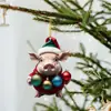 2D Divertido Transfronterizo Acrílico Hucha Imagen Bola de Color Decoración de Navidad Cerdo Colgante Decoración de Árbol de Navidad Regalo Familia