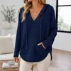Sudadera con capucha casual de moda europea y americana para mujer 2026, desarrollada por Anno, con textura de gofre y mangas largas para tiendas independientes de Amazon