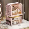 Caja de Almacenamiento de Cosméticos de Escritorio, Estante de Almacenamiento de Productos para el Cuidado de la Piel Estilo Crema para Tocador, Caja de Almacenamiento de Lápices Labiales a Prueba de Polvo Tipo Cajón