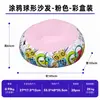 Sofá esférico de PVC flocado con grafitis Yunlan, sofá inflable perezoso para festivales de música, camping al aire libre y sillón plegable