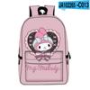 Mochila escolar periférica con estampado 3D de Sanrio Melody, mochila de gran capacidad con estampado completo.