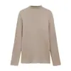 Suéter de punto interior con forro de felpa y pelo sintético de visón grueso para mujer, otoño e invierno, nuevo, corte ajustado, cuello semialto