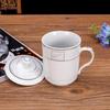 Taza de Cerámica de Jingdezhen Taza de Oficina Taza de Té Personal con Tapa Gran Capacidad Taza para Beber Doméstica Logotipo Personalizable
