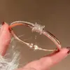 Pulsera redonda geométrica incrustada de diamantes diseño simple de alto nivel pulsera personalidad moda lujo joyería nueva al por mayor mujeres