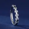 Anéis de Casal Coroados com Amor em Prata Esterlina S999 Anel de Prata Pura Feminino 520 Presente de Dia dos Namorados para Namorada Ajustável