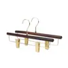 Percha de Madera Maciza de Nogal Negro Percha para Pantalones para Tienda de Ropa Uso en Casa, Pinza de Madera Antideslizante para Pantalones de Armario