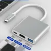 Estação de Acoplamento Três em Um Tipo-C para HD Atacado Adaptador de TV Projetor Estação de Acoplamento Um para Três