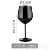 Copa de vino de acero inoxidable 304 de capa única de 500 ml, copa de vino tipo barril de gran capacidad colorida, resistente a caídas, con recubrimiento de cobre