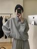 Conjunto de Dos Piezas de Sudadera con Cuello Alto y Pantalón Deportivo Casual, Moderno y Elegante para Mujer, Primavera y Otoño, Talla Pequeña