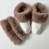 Forro de Zapatos de Cueva Puff con Forro de Lana Felpa Cálido Cubierta de Algodón Invierno Otoño e Invierno Engrosado Desmontable Forro de Algodón
