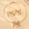 Estilo Francês Estilo Hepburn Vintage Nini Mesmo Estilo Colar de Pérolas Feminino Luxo Leve Corrente de Clavícula de Alta Qualidade Corrente de Pescoço Elegante de Nicho