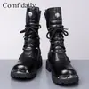 Botas altas largas de otoño e invierno para hombre, botas de montar de moda, botas de caballero retro, botas altas para hombre, botas Martin, estilo británico, mezclilla