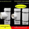 Artefato 50 do reparo rápido da tubulação de dreno aberta do remendo do T do PVC 75 110 160 meio T com porto da inspeção
