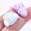Perro gato de orejas grandes de dibujos animados pastel diy pegamento de crema funda de teléfono diadema accesorios para el cabello calcomanías para vaso de agua accesorios de resina para joyería