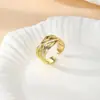 Anillos Geométricos Irregulares Multicapa de Estilo Europeo y Americano Más Vendidos Transfronterizos Anillos Abiertos Ajustables Simples y de Moda Venta al Por Mayor