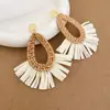 Pendientes Trenzados Exagerados Estilo Bohemio, Estilo Resort Costero, Pendientes Versátiles, Pendientes de Alta Gama Personalizables Versátiles
