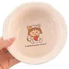Tazón de Yogur Lindo Dibujos Animados Cerámica Vajilla Alto Valor Porción Única Hogar Tazón Plato Cuchara Juego de Vajilla