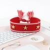 Pulsera de Correa con Borla de Remache de Estrella de Cinco Puntas, Pulsera Tejida de Estilo Étnico Colorido, Accesorios Transfronterizos de Estilo Mixto Multicolor