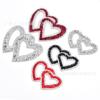 Moda Marca Colorida Resina Diamante Doble Forma de Corazón Cristal Caliente Imagen Ropa Parche Accesorios Decorativos Zapato Bolsa Accesorios