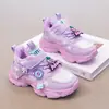 Zapatos Deportivos para Niñas 2025 Primavera y Otoño Zapatos de Papá para Niños Estilo Coreano Dibujos Animados Piel Zapatos Casuales Zapatillas de Correr para Estudiantes