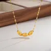 Collar de cuentas de oliva para mujer, diseño de nicho, simple, a la moda, versátil, cuentas de la suerte, lujo ligero, personalidad, cadena para la clavícula de moda