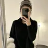 26 Suéter de Punto con Capucha 100% Lana Nuevo Otoño/Invierno para Mujer, Estilo Casual Corto Holgado, Top Juvenil y Versátil