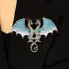 Pulseira Tecida à Mão com Dragão de Esmalte Vintage de Nicho Pulseira de Dragão Cravejada com Diamantes Transfronteiriça Europeia e Americana Joia Versátil Personalizada para Homens