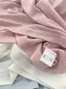 Camiseta de manga corta para mujer, ligera y cómoda, de Lyocell Tencel y lana, hombro normal de verano, top simple bordado de cuello redondo, camiseta básica