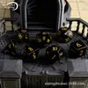 Directo de fábrica obsidiana natural siete piezas poliédricas digitales dados RPG DND dados negro oro