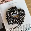 Anel de Cabelo Listrado de Cabeça de Bola Intestino Grosso Celebrante da Internet 2025 Novo Estilo Corda de Cabelo para Rabo de Cavalo Alto Acessório de Cabelo Feminino Corda de Cabelo