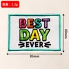 Parches bordados de colores transfronterizos en inglés, parches con citas motivacionales, parches divertidos de bordado de letras para ropa