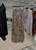 Recomendação PrincipalCalças de Ar de Perna Larga Comprimento Total com Estampa de Leopardo Tencel Lyocell Lavado com Areia Yuran 26 Primavera/Verão