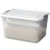 Caja de almacenamiento transparente de plástico con tapa caja de almacenamiento para ropa para el hogar caja de almacenamiento extragrande caja de almacenamiento