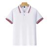 Camisa Polo de Algodão Siro-Spun com Logo Estampado para Alunos de Jardim de Infância e Ensino Fundamental, Uniforme de Classe Infantil 100% Algodão
