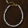 Colar de Pérolas Versátil Empilhável para Mulheres, Corrente de Suéter com Contas de Luxo Leve de Nicho com Toque de Alto Padrão, Acessório para Primavera e Verão