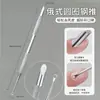 Herramienta para Uñas Empujador Circular de Acero Fácil de Cortar, Palillo de Madera de Naranja de Doble Extremo, Empujador de Cutícula de Uñas, Palillo para Retirar Uñas Estilo Ruso
