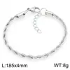 Estilo Ins Joyería de Cadena Acero Inoxidable Redonda Serpiente Ajustable para Hombres y Mujeres Cadena Retorcida Cadena de Cesta Chapado en Oro al Vacío Pulsera DIY