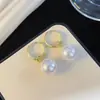 Pendientes Versátiles de Estilo Similar a Liu Yifei, Coreanos de Nicho, para Mujer, Clips para Orejas Elegantes y Simples, Pendientes de Perla, Suministro en Vivo