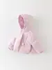Elegante Chaqueta de Plumas Otoño e Invierno para Niñas, Nueva Linda Chaqueta de Plumas Cálida con Capucha para Bebés Niñas para Salidas de Invierno