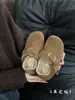 Zapatos de Suela Gruesa de 7 cm con Mayor Altura y Zapatos Birkenstock de Terciopelo para Mujer 2025 Nuevos para Otoño e Invierno Calzado Cálido de Algodón Botas de Nieve