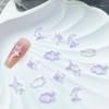 Hielo dulce a través de accesorios DIY joyería para uñas luminosa hielo a través de morado cuatro hombres estrella joyería para uñas mixta al por mayor