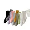 Calcetines Blancos de Rizo para Mujer Calcetines de Media Caña Algodón Puro Ins Calcetines de Confinamiento de Moda Algodón Puro Calcetines Holgados Medias sin Costuras Estilo Japonés